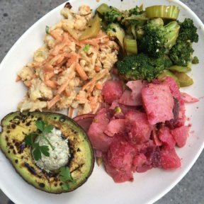 Gluten-free veggie plate from Mulberry & Vine